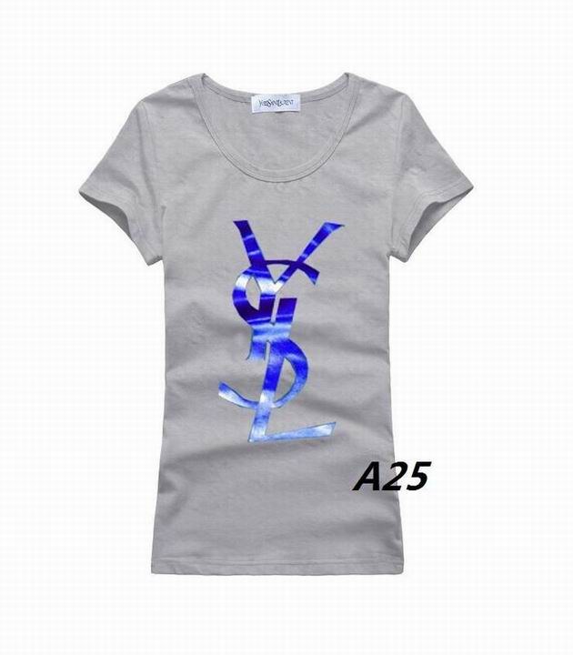 YSL short round collar T woman S-XL-198